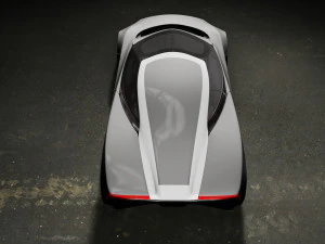 streamlined sports car 3D Model