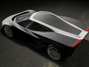 streamlined sports car 3D Model