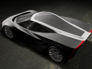 streamlined sports car 3D Model