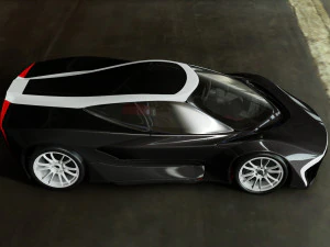 streamlined sports car 3D Model