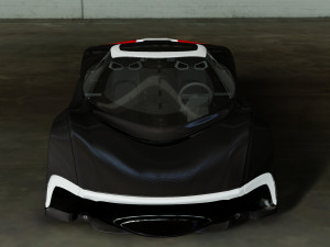 streamlined sports car 3D Model