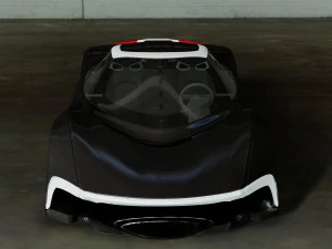 streamlined sports car 3D Model