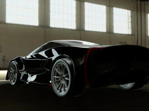 streamlined sports car 3D Model