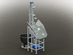 flag flower surface forming machine mixing and pressing machine Modelo 3D