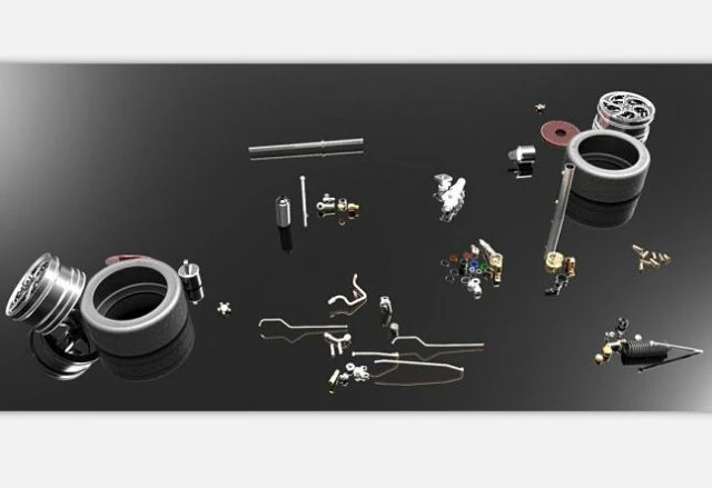 système de direction assistée électrique automobile Modèle 3D .c4d .max .obj .3ds .fbx .stl .blend