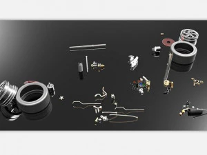 syst&egrave;me de direction assist&eacute;e &eacute;lectrique automobile Modèle 3D