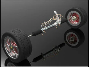 syst&egrave;me de direction assist&eacute;e &eacute;lectrique automobile Modèle 3D
