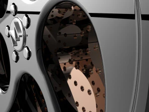 syst&egrave;me de direction assist&eacute;e &eacute;lectrique automobile Modèle 3D