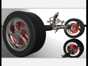 syst&egrave;me de direction assist&eacute;e &eacute;lectrique automobile Modèle 3D