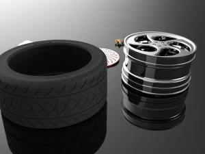 syst&egrave;me de direction assist&eacute;e &eacute;lectrique automobile Modèle 3D