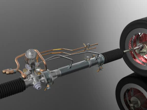 syst&egrave;me de direction assist&eacute;e &eacute;lectrique automobile Modèle 3D