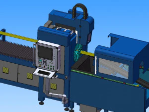 high power laser automatic pipe cutting machine 3D Model