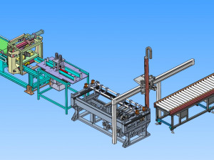 automatic pipe cutting machine Model 3D