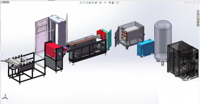 production equipment drawing of melt blown cloth for mask machine Modello 3D .c4d .max .obj .3ds .fbx .stl .blend 
