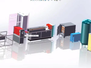 production equipment drawing of melt blown cloth for mask machine 3D Model
