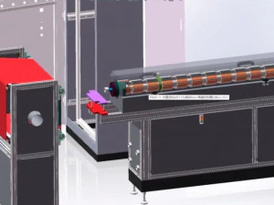 production equipment drawing of melt blown cloth for mask machine 3D Model