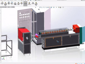 production equipment drawing of melt blown cloth for mask machine Modello 3D