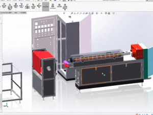 production equipment drawing of melt blown cloth for mask machine 3D Model