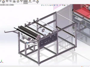 production equipment drawing of melt blown cloth for mask machine 3D Model
