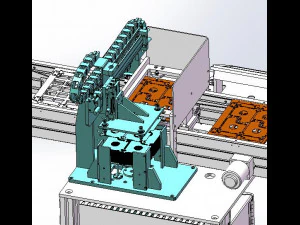 automatic pcb loading and unloading dispensing test automatic line 3D Model