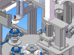 press fit of automobile hub bearing and snap ring 3D 模型