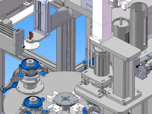 press fit of automobile hub bearing and snap ring 3D Model