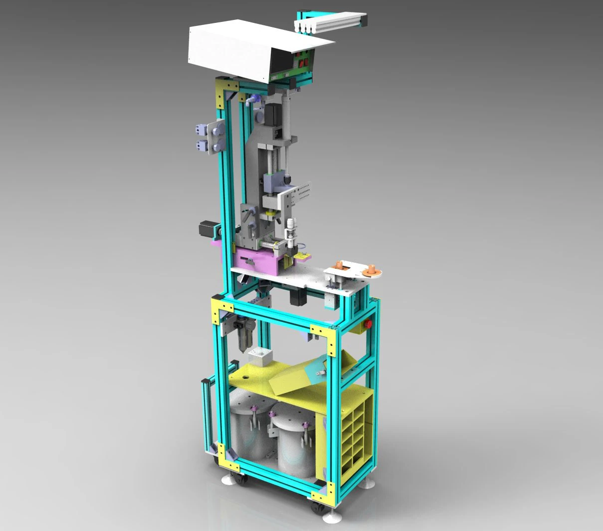 automatic gluing machine 3D Model .c4d .max .obj .3ds .fbx .stl .blend 