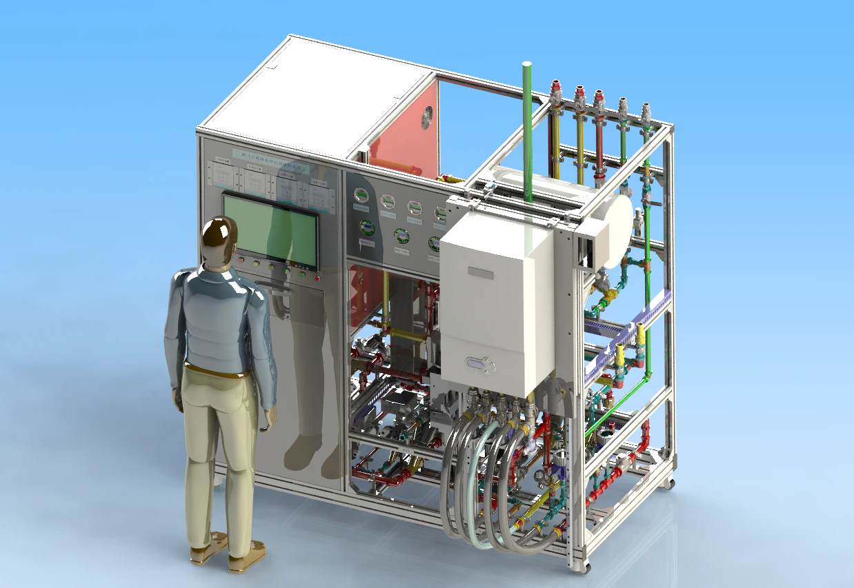 experimental equipment of gas water heater 3D Model .c4d .max .obj .3ds .fbx .stl .blend 