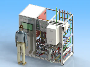 가스 온수기 실험 장비 3D 모델