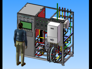 experimental equipment of gas water heater Modelo 3D