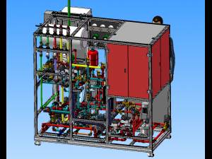 experimental equipment of gas water heater Modelo 3D