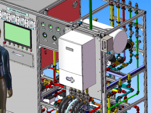 experimental equipment of gas water heater Modelo 3D