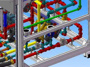 experimental equipment of gas water heater Modelo 3D
