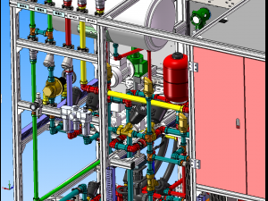 experimental equipment of gas water heater Modelo 3D