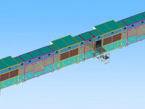 手机utmc自动加工线 3D 模型