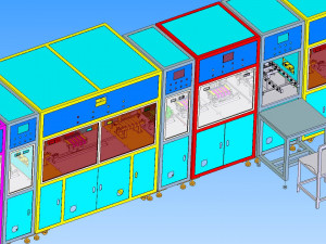 mobile phone utmc automatic processing line 3D Model