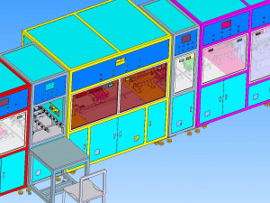 mobile phone utmc automatic processing line 3D Model