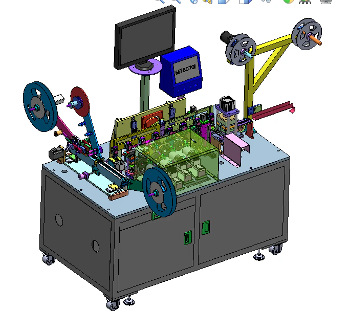 mobile phone terminal punching ccd visual inspection packaging equipment 3D Model .c4d .max .obj .3ds .fbx .stl .blend