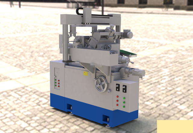 gantry feeder with centerless mill 3D Model .c4d .max .obj .3ds .fbx .stl .blend 