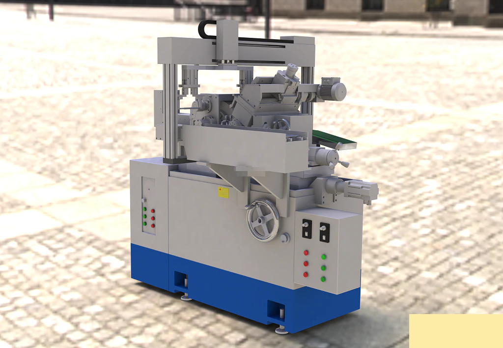 gantry feeder with centerless mill 3D Model .c4d .max .obj .3ds .fbx .stl .blend 