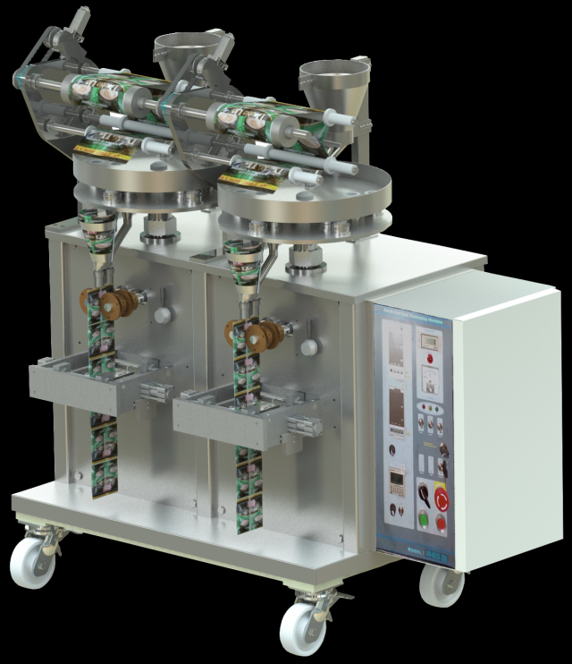 double sealed packaging machine bag type granule medicine sealing packaging machine 3D Model .c4d .max .obj .3ds .fbx .stl .blend 