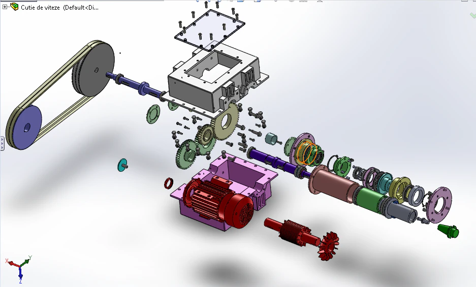 milling machine spindle drive diagram - milling gearbox 3D Model .c4d .max .obj .3ds .fbx .stl .blend 