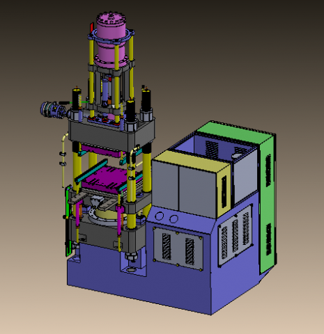 glue injection machine 3D Model .c4d .max .obj .3ds .fbx .stl .blend 