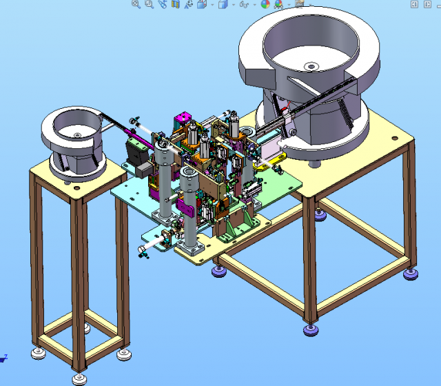 20 sets of vibrating plate direct vibration feeding mechanism 3D Модель .c4d .max .obj .3ds .fbx .stl .blend 