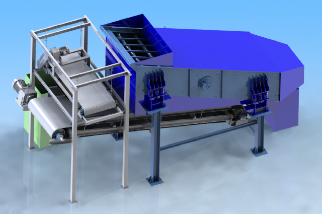 vibrating screening magnetic separation system Model 3D .c4d .max .obj .3ds .fbx .stl .blend 