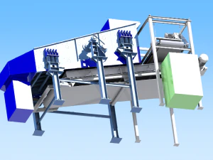 vibrating screening magnetic separation system 3D Model