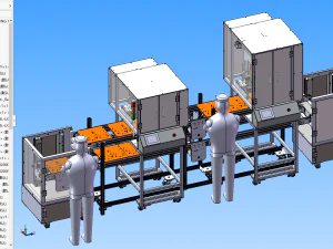 automatic locking screw assembly line 3D Model
