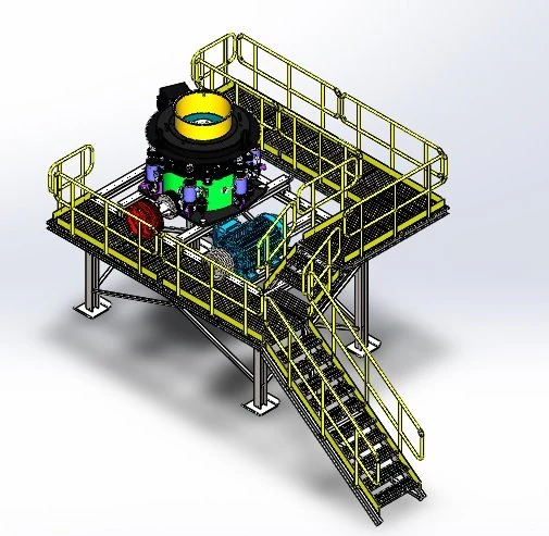 cone crusher 3D Model .c4d .max .obj .3ds .fbx .stl .blend 