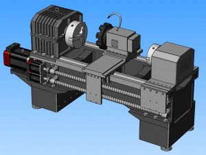 double axis cnc lathe 3D Model