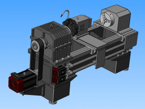 double axis cnc lathe 3D मॉडल